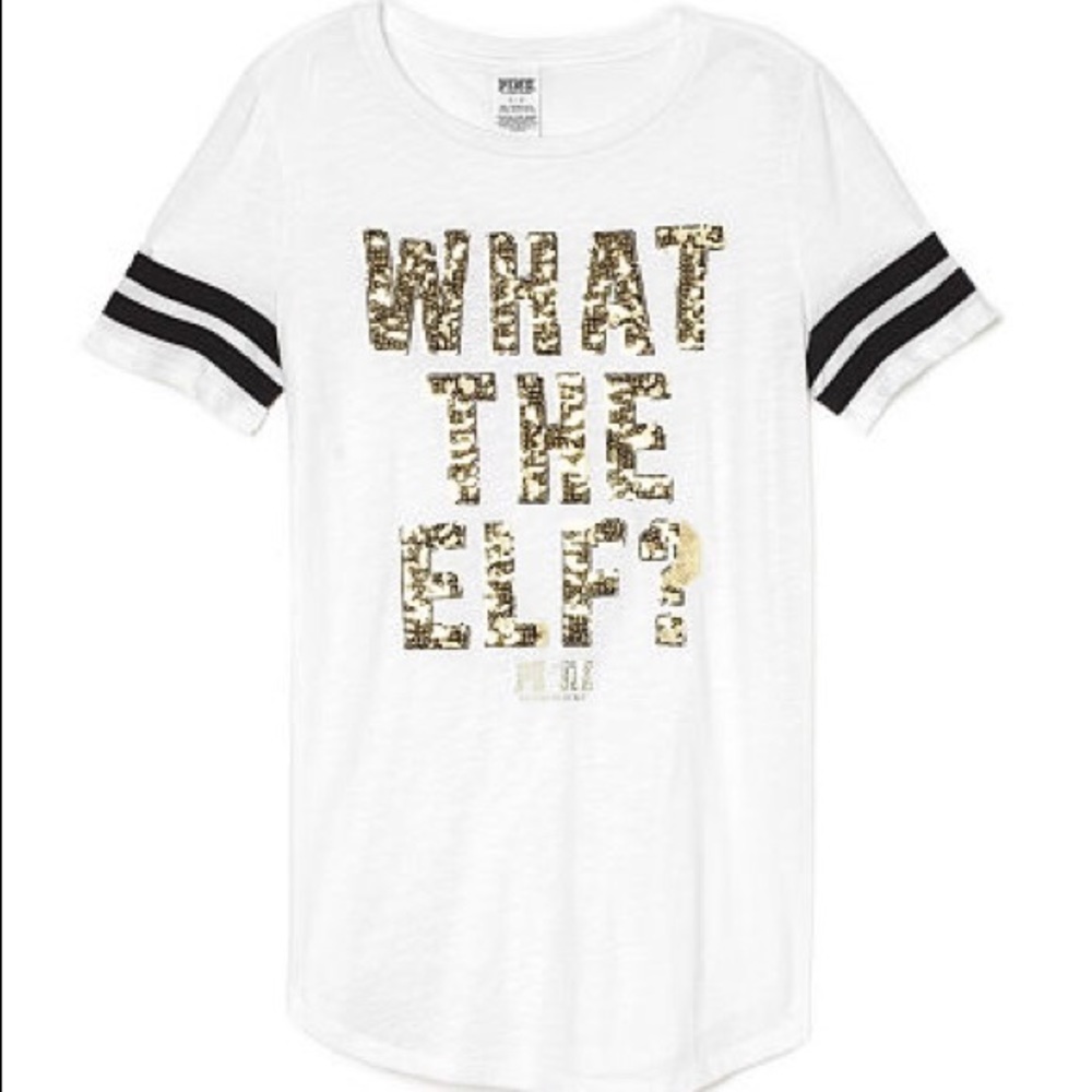 Pink What the elf Ringer Shirt